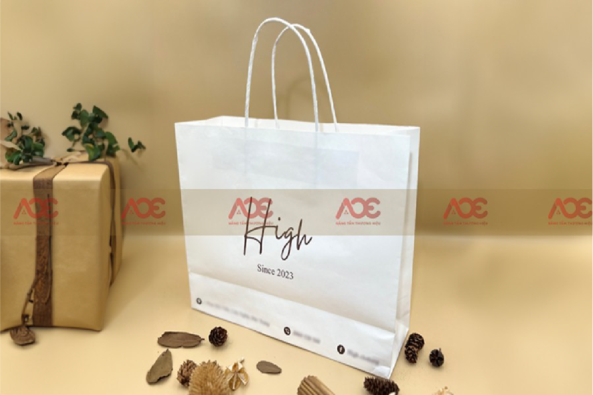 In túi giấy Kraft Nhật Trắng