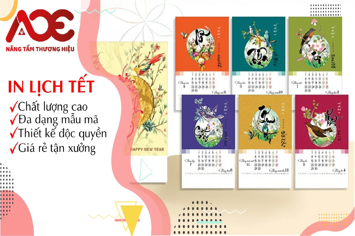 Một số tiêu chí khi lựa chọn công ty in lịch Tết đẹp, giá rẻ, uy tín
