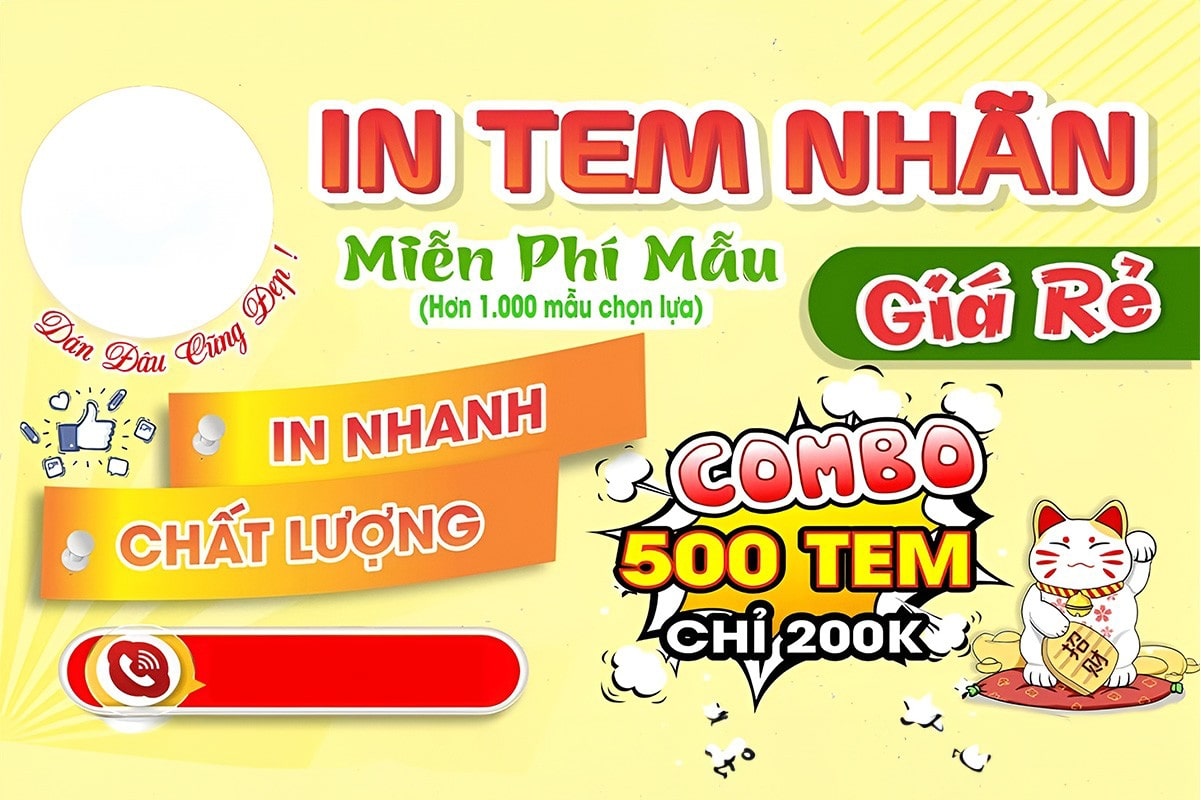 In tem nhãn giá rẻ - Phân loại theo mục đích sử dụng tem nhãn