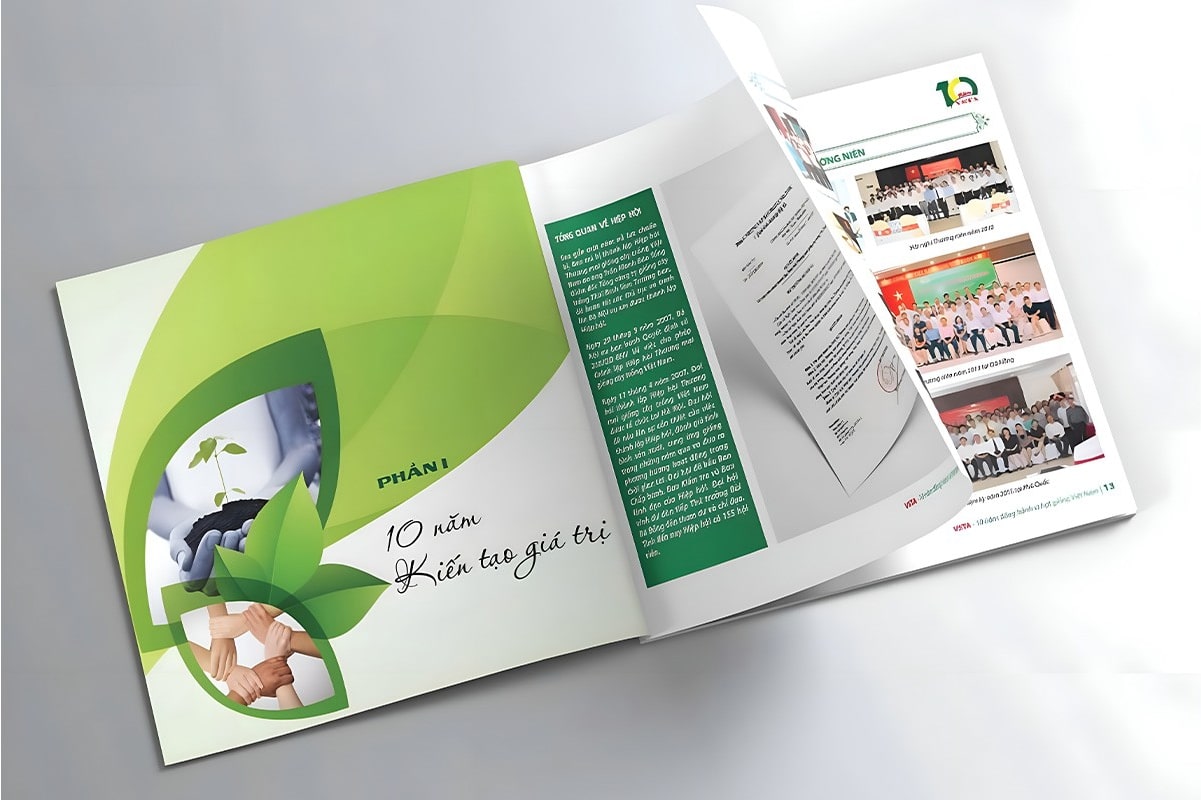 Kích thước in catalogue bìa cứng