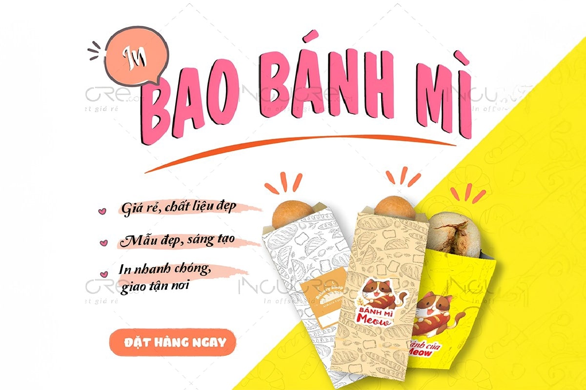 Lưu ý khi in túi bánh mì
