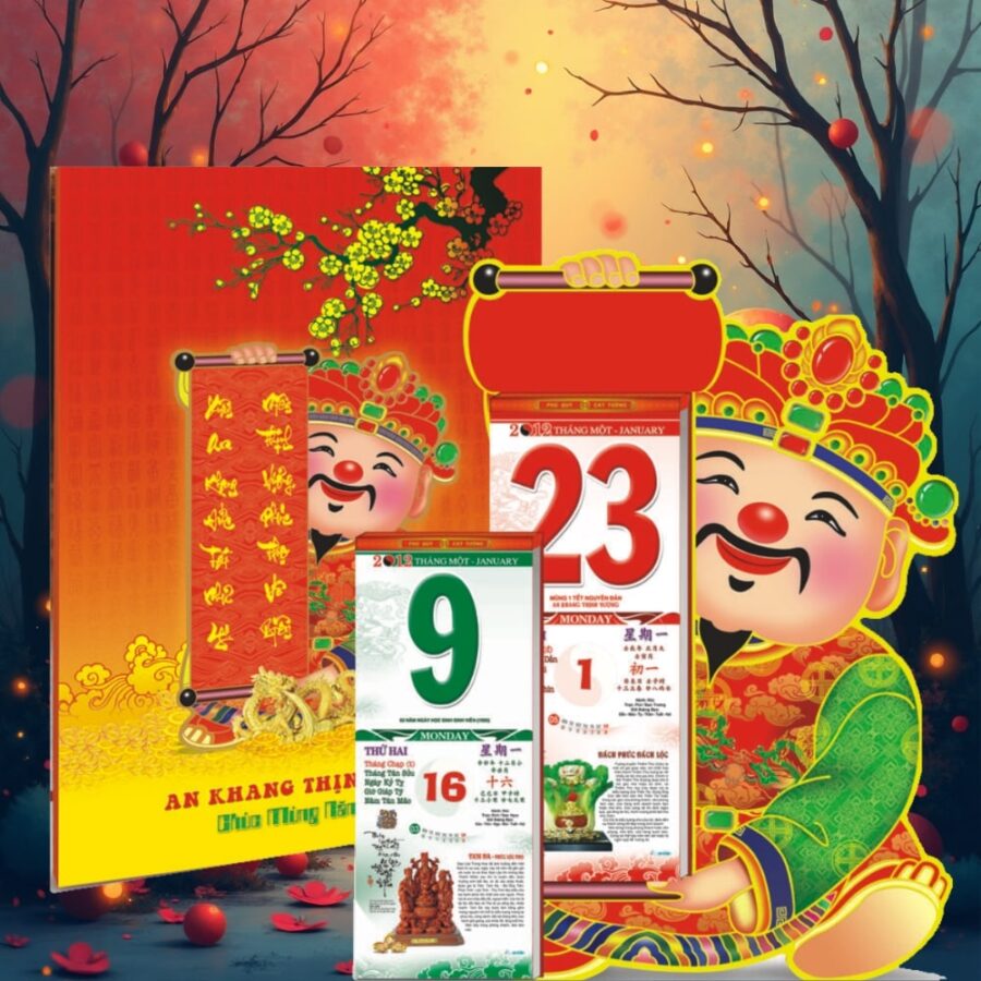 In lịch tết thần tài