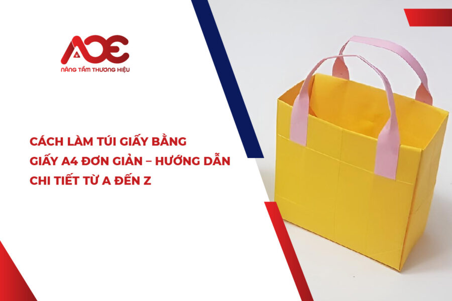 Cách làm túi giấy bằng giấy A4 đơn giản