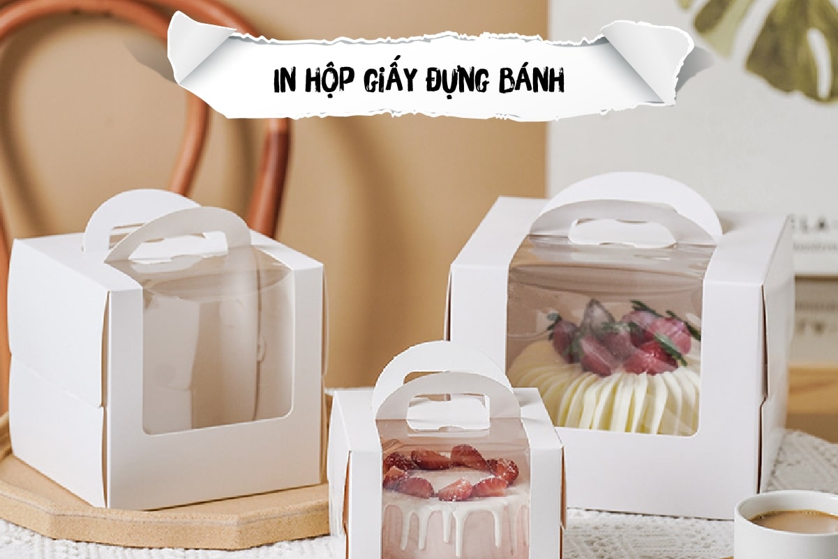 In hộp giấy đựng bánh