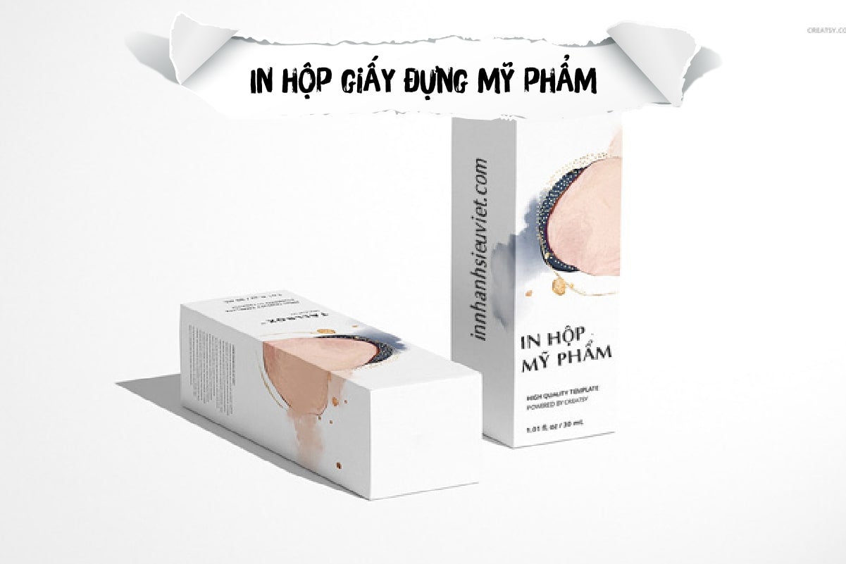 In hộp giấy đựng mỹ phẩm