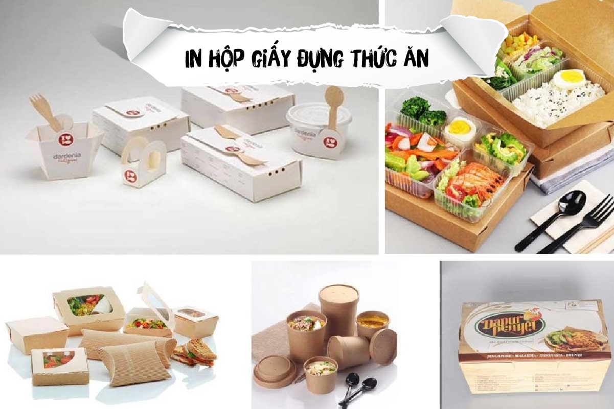 In hộp giấy đựng thức ăn