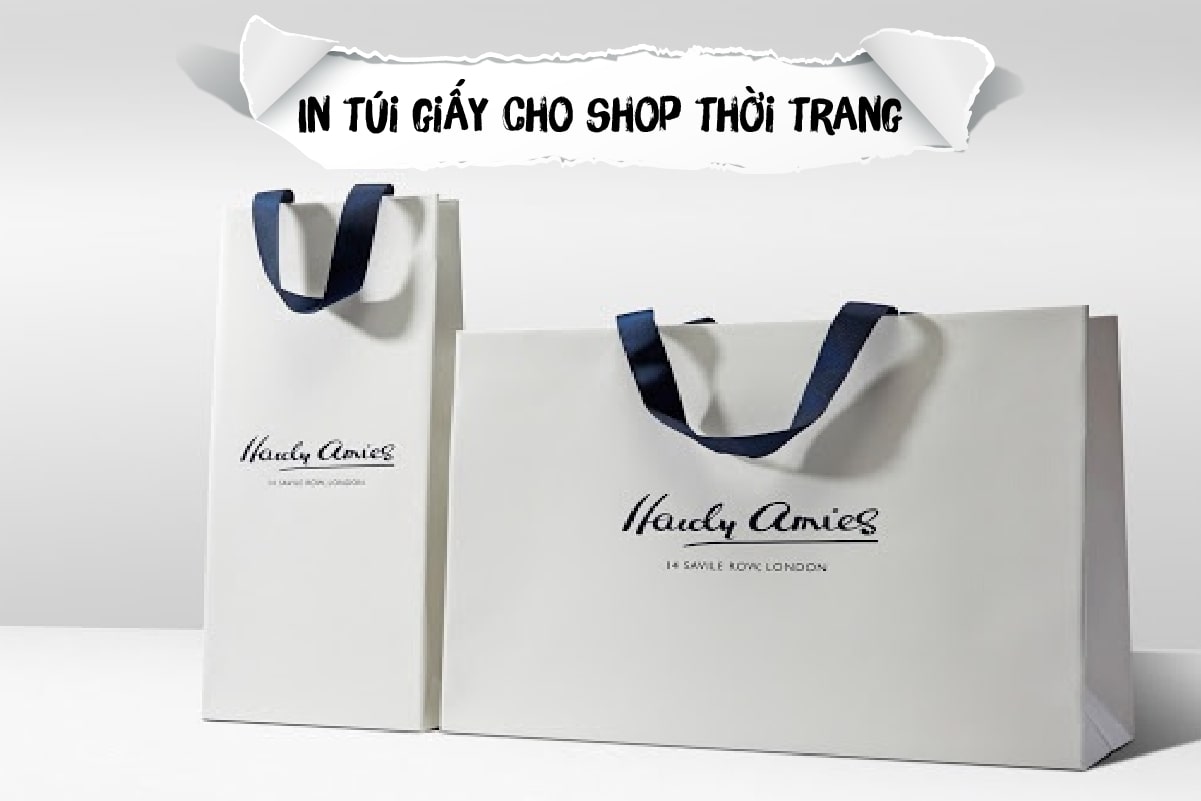 In túi giấy cho shop thời trang