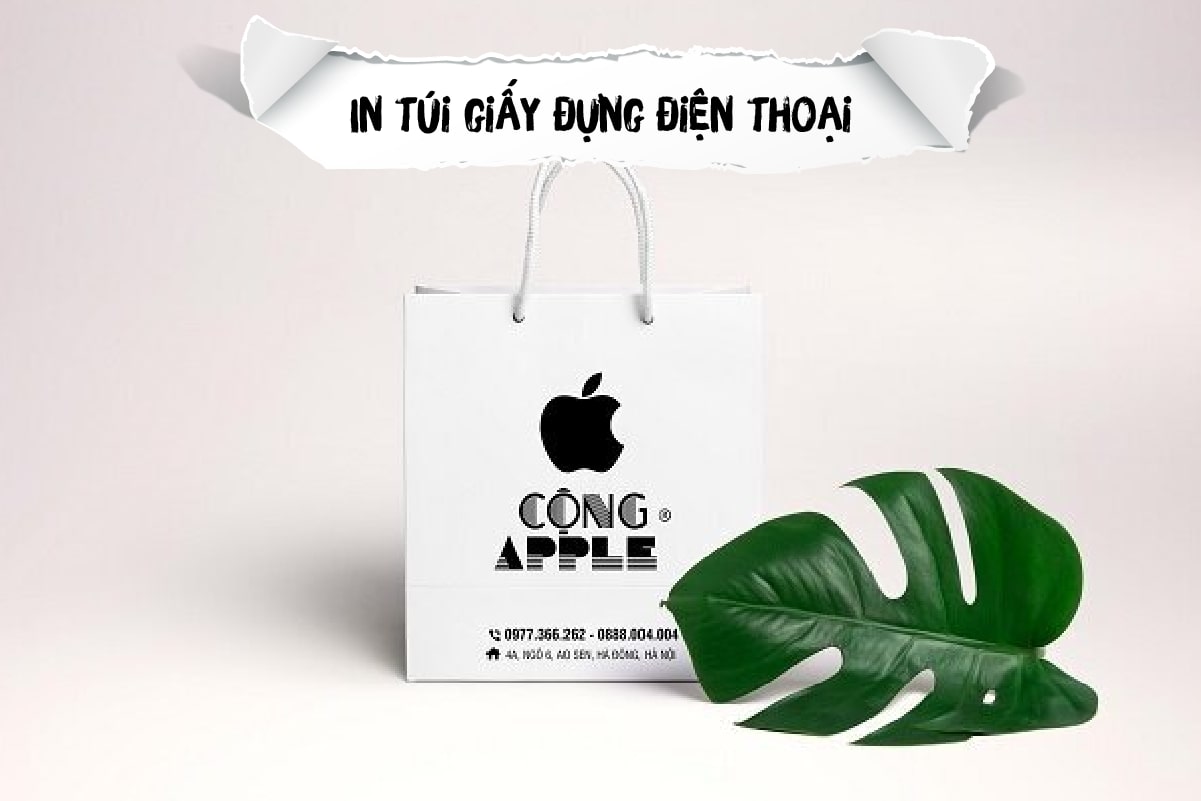 In túi giấy đựng điện thoại