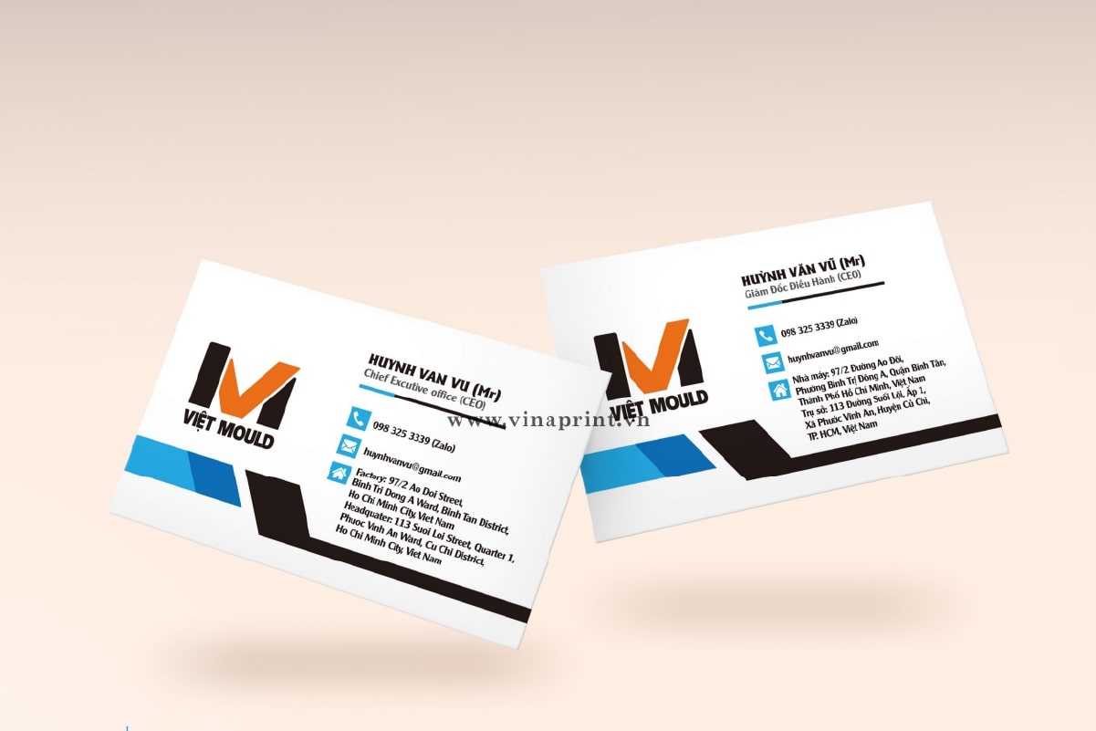 Mẫu card visit nâng số 10