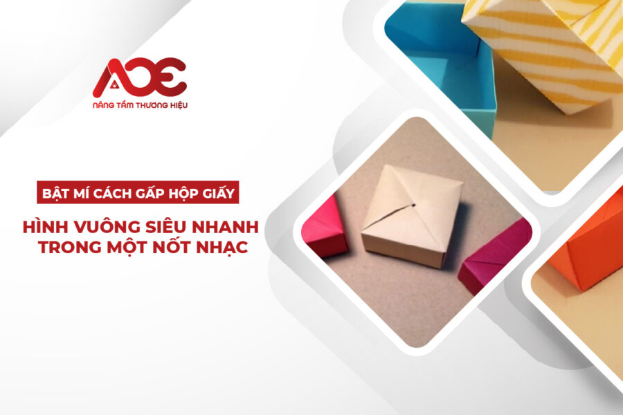Bật mí cách gấp hộp giấy hình vuông siêu nhanh trong một nốt nhạc