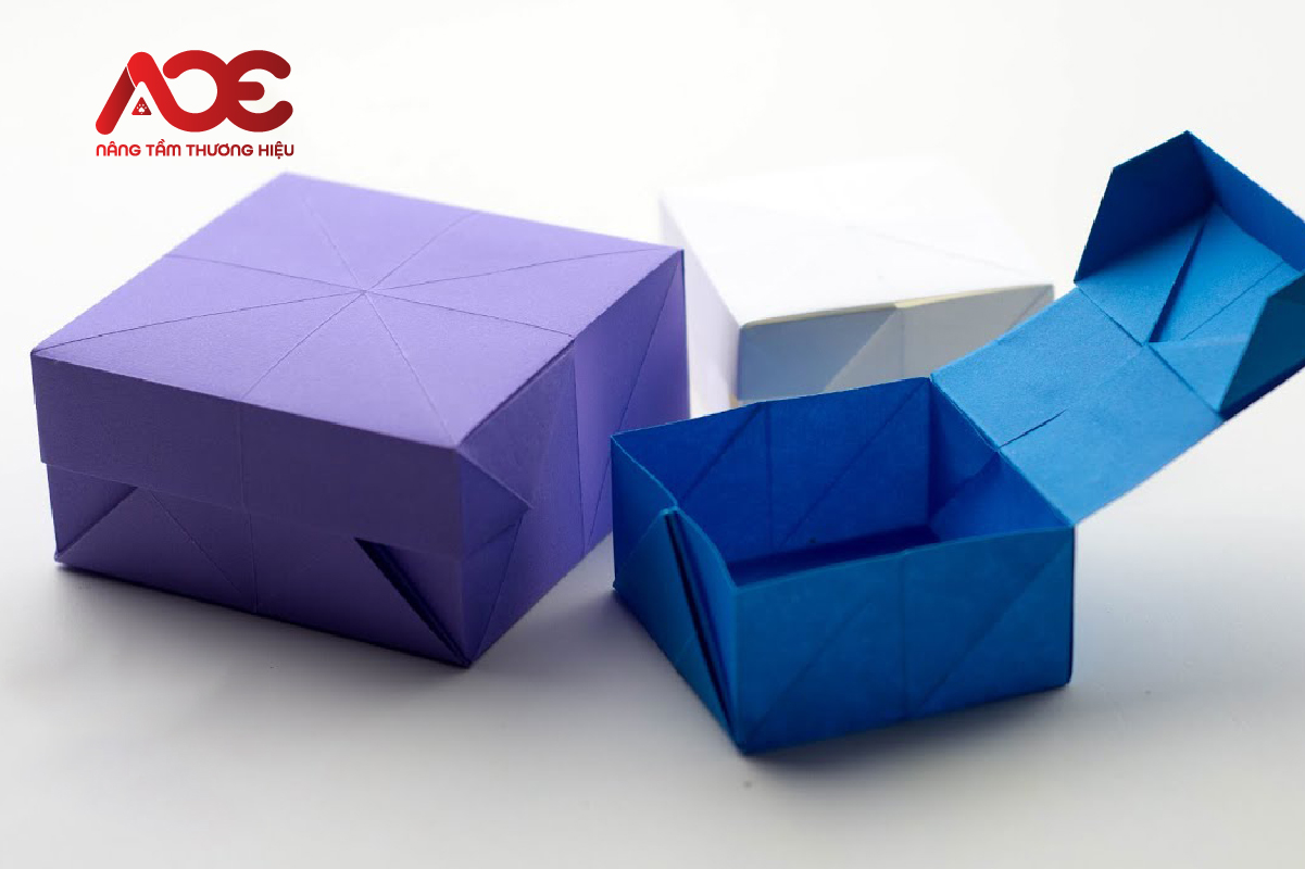Cách gấp hộp giấy có nắp hình chữ nhật
