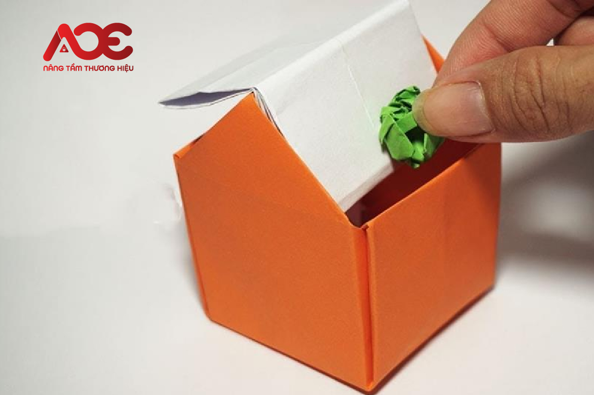 Cách xếp hộp giấy có nắp