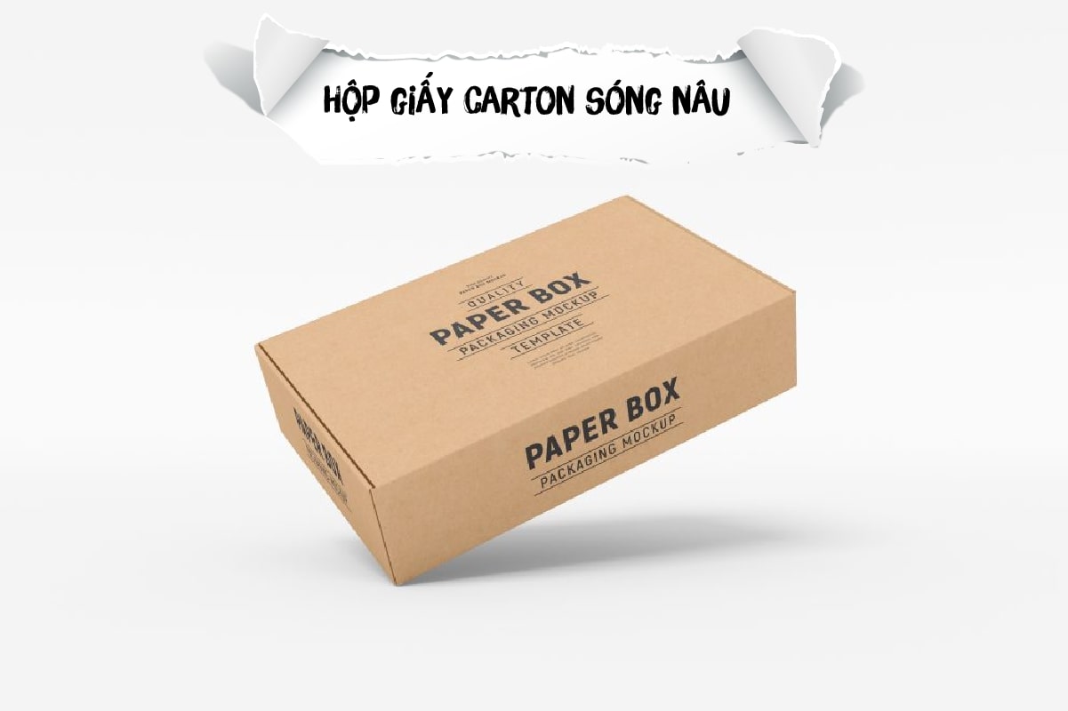 Mẫu hộp giấy carton sóng nâu